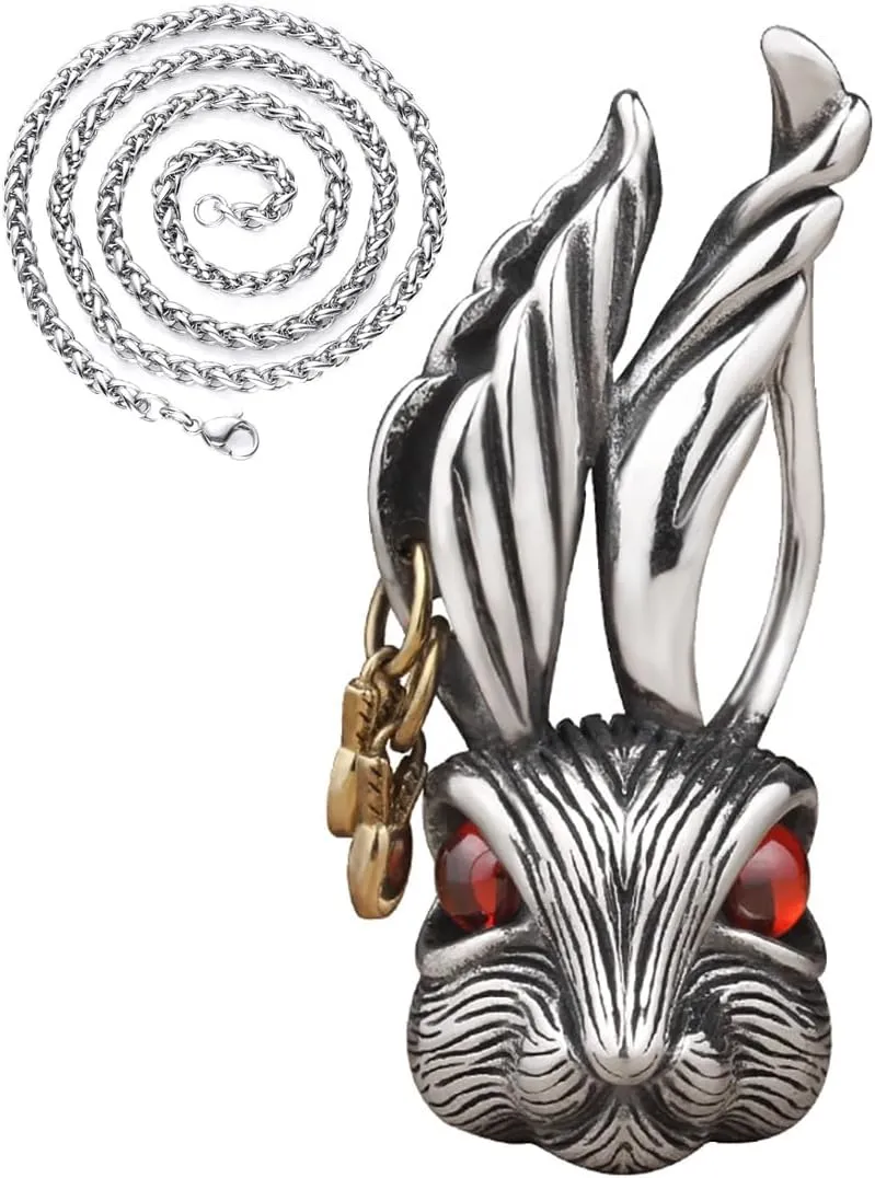 JWM Silver Plated Brass Pendants Necklaces for Men Women with 23.6" Stainless Steel Chain, Exquisite Packaging