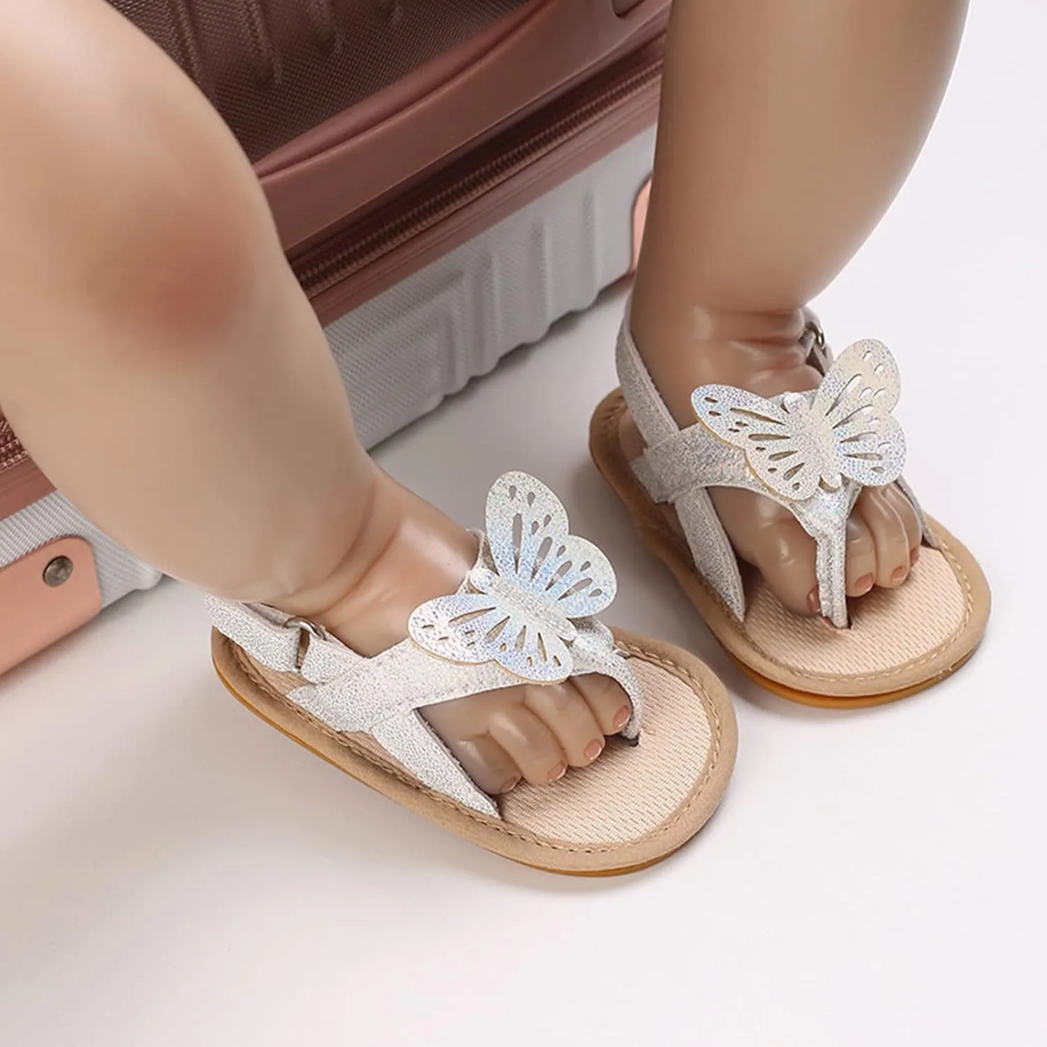 Kids Sandals Baby Butterfly Solid Color Shoes Children Cartoon Dress Shoes for Party Kids Trendy Cozy Slippers