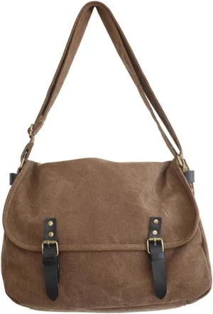 Large Capacity Messenger Bag Canvas Shoulder Bag Vintage Cross Body Shoulder Satchel