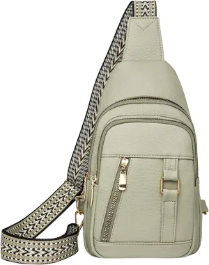 Leather Crossbody Bags for Women 2024 New Leather Fanny Packs for Women,trendy Backpack Chest Bag with Adjustable Strap,cross Body Bag for Travel Hiking Sports Outdoor