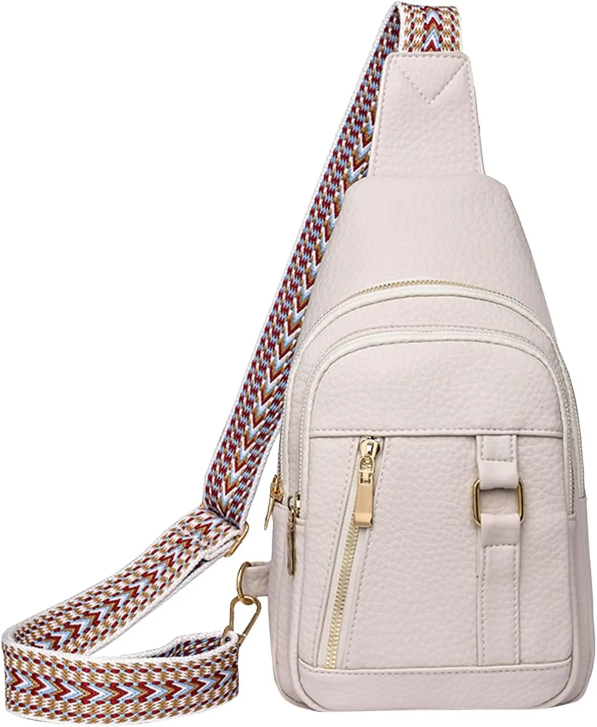 Leather Crossbody Bags for Women 2024 New Upgrade Leather Fanny Packs for Women,trendy Backpack Chest Bag with Adjustable Strap,cross Body Bag for Travel Hiking Sports Outdoor