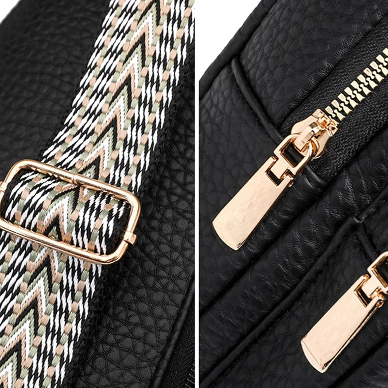 Leather Crossbody Bags for Women 2024 New Upgrade Leather Fanny Packs for Women,trendy Backpack Chest Bag with Adjustable Strap,cross Body Bag for Travel Hiking Sports Outdoor