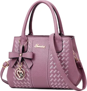 Leather Handbags for Women Faux Leather Top Handle Totes Elegant Crossbody Shoulder Bag Trendy Classic Satchel Bags