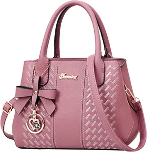 Leather Handbags for Women Faux Leather Top Handle Totes Elegant Crossbody Shoulder Bag Trendy Classic Satchel Bags