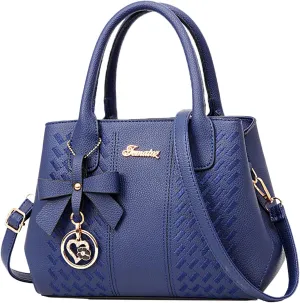 Leather Handbags for Women Faux Leather Top Handle Totes Elegant Crossbody Shoulder Bag Trendy Classic Satchel Bags