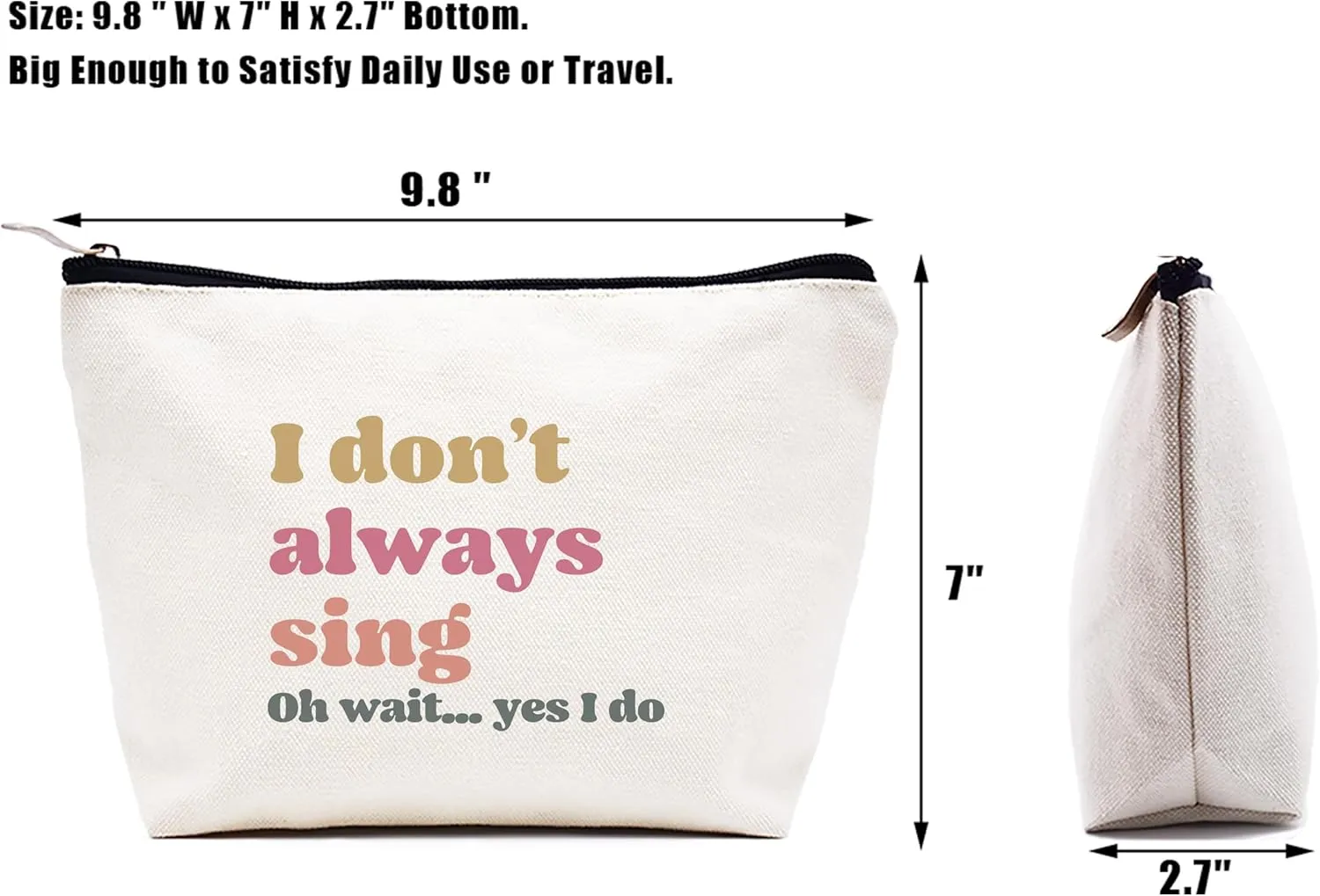 LIBIHUA Theatre and Singer Decor Present,Music Lover,Karaoke Lovers Gifts,Music Teacher Singing Present,Musical Party,Night Song Singer Present-Makeup Bag Cosmetic Bag Travel Pouch