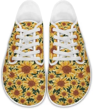 Lightweight Walking Shoes Fashion Lace-Up Barefoot Shoes Women Breathable Minimalist Athletic Shoes for Work US 6-13.5 White Sole