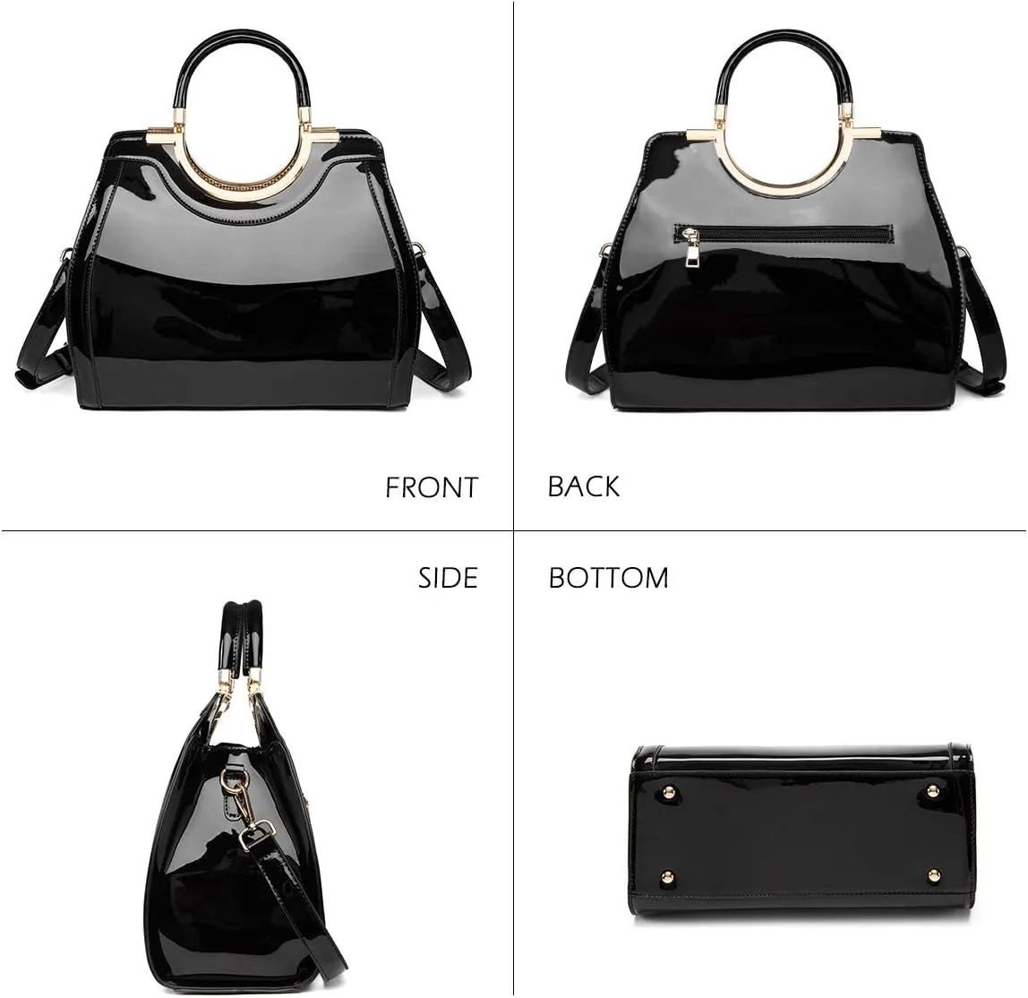 LJOSEIND Womens Handbags Designer Purses Satchel Totes Structured Shoulder Bags