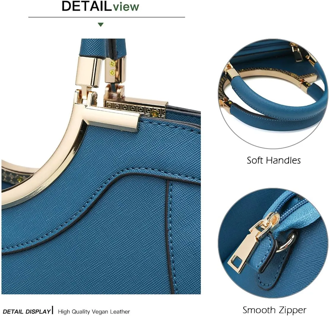 LJOSEIND Womens Handbags Designer Purses Satchel Totes Structured Shoulder Bags