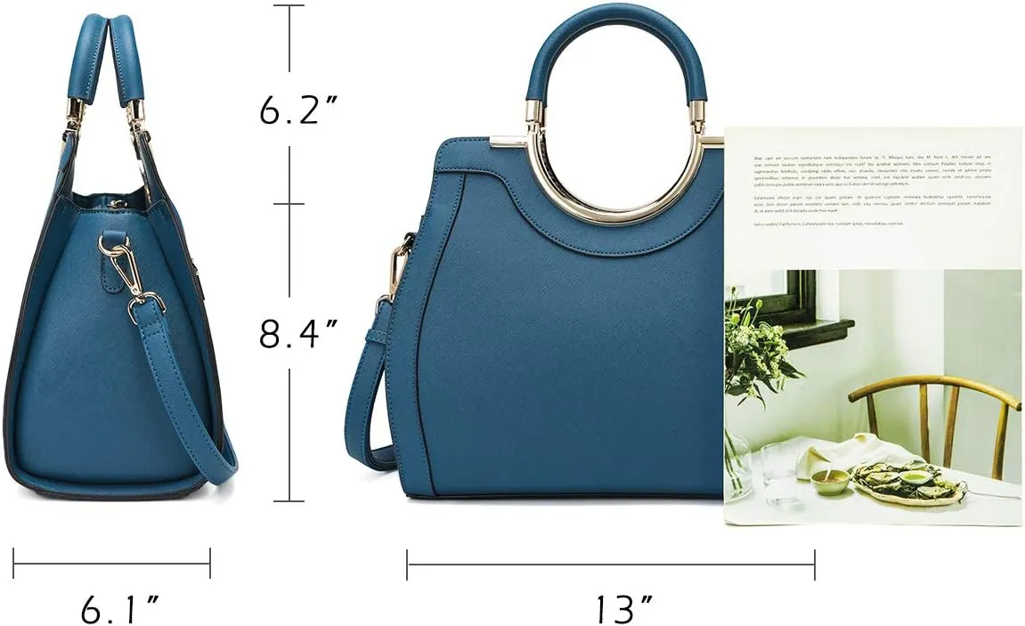 LJOSEIND Womens Handbags Designer Purses Satchel Totes Structured Shoulder Bags