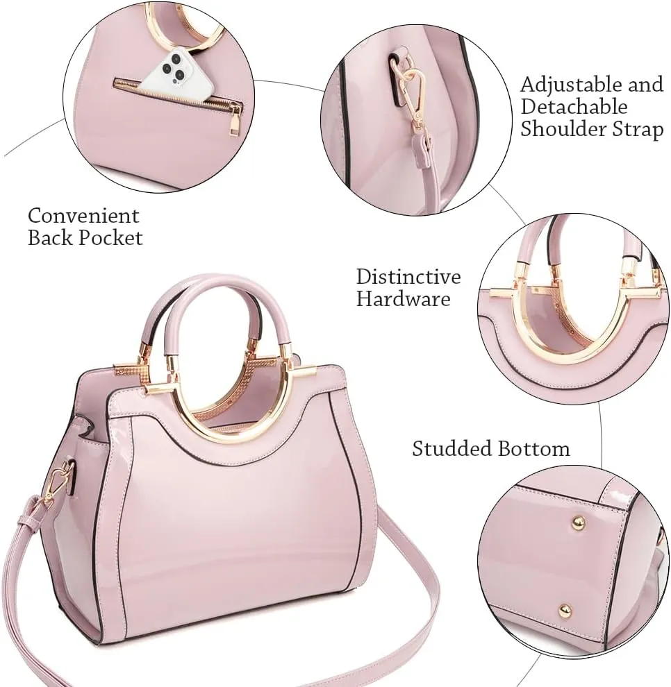 LJOSEIND Womens Handbags Designer Purses Satchel Totes Structured Shoulder Bags