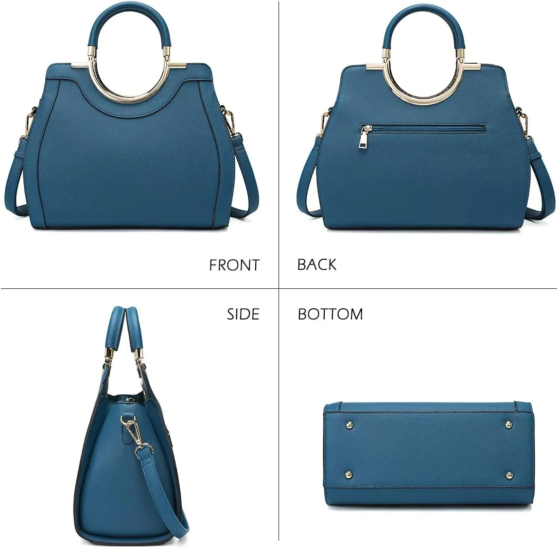 LJOSEIND Womens Handbags Designer Purses Satchel Totes Structured Shoulder Bags