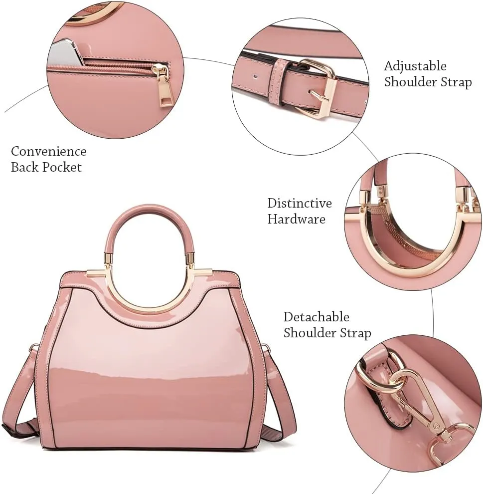 LJOSEIND Womens Handbags Designer Purses Satchel Totes Structured Shoulder Bags