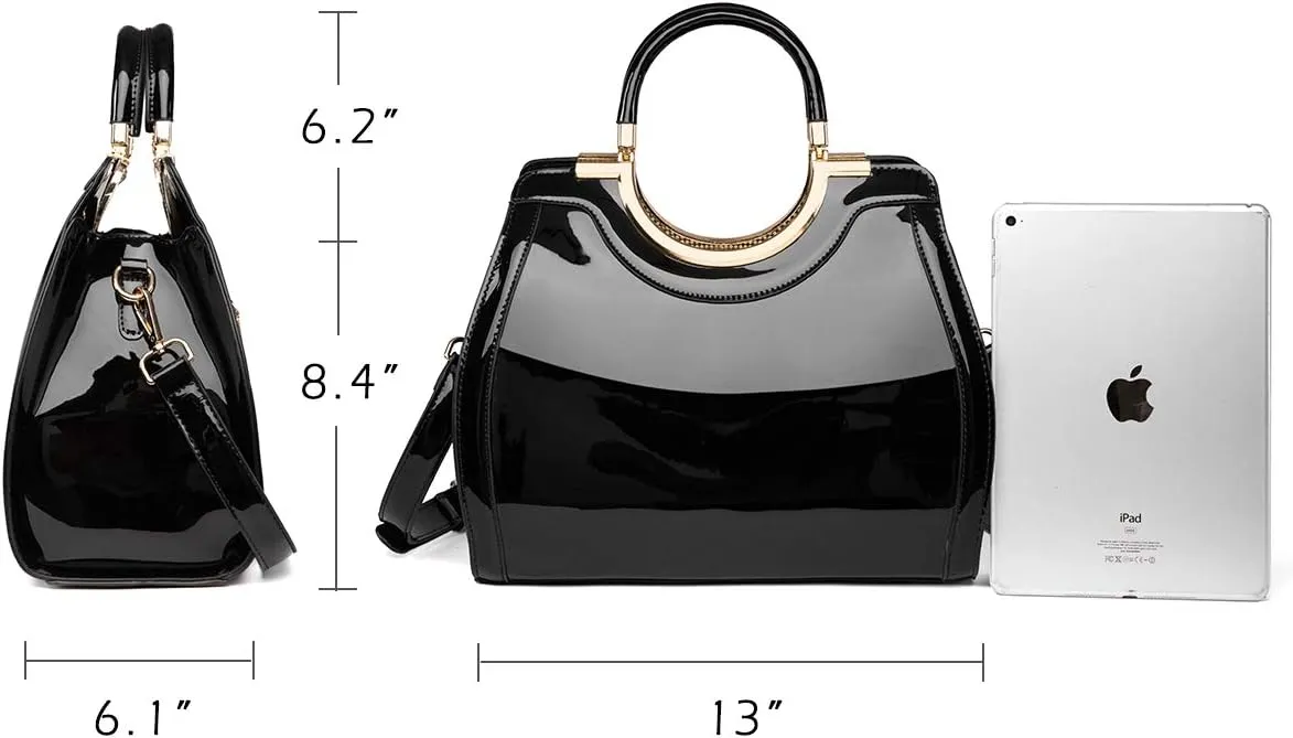 LJOSEIND Womens Handbags Designer Purses Satchel Totes Structured Shoulder Bags