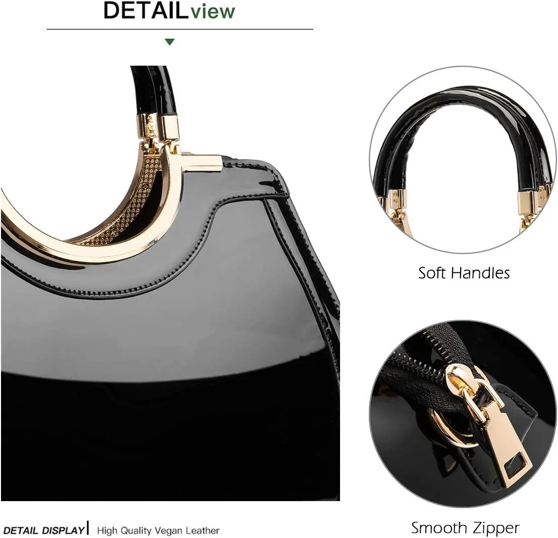 LJOSEIND Womens Handbags Designer Purses Satchel Totes Structured Shoulder Bags