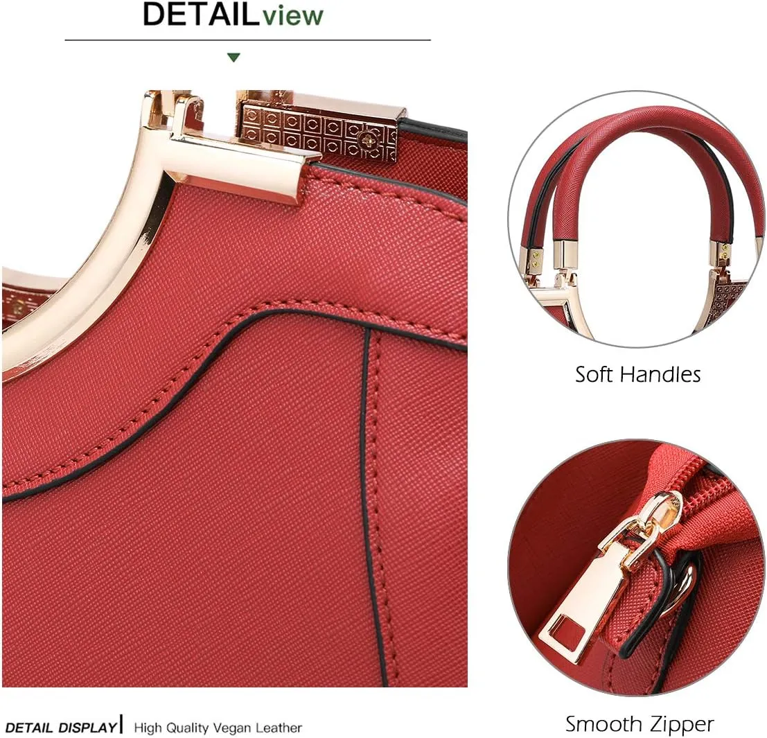 LJOSEIND Womens Handbags Designer Purses Satchel Totes Structured Shoulder Bags