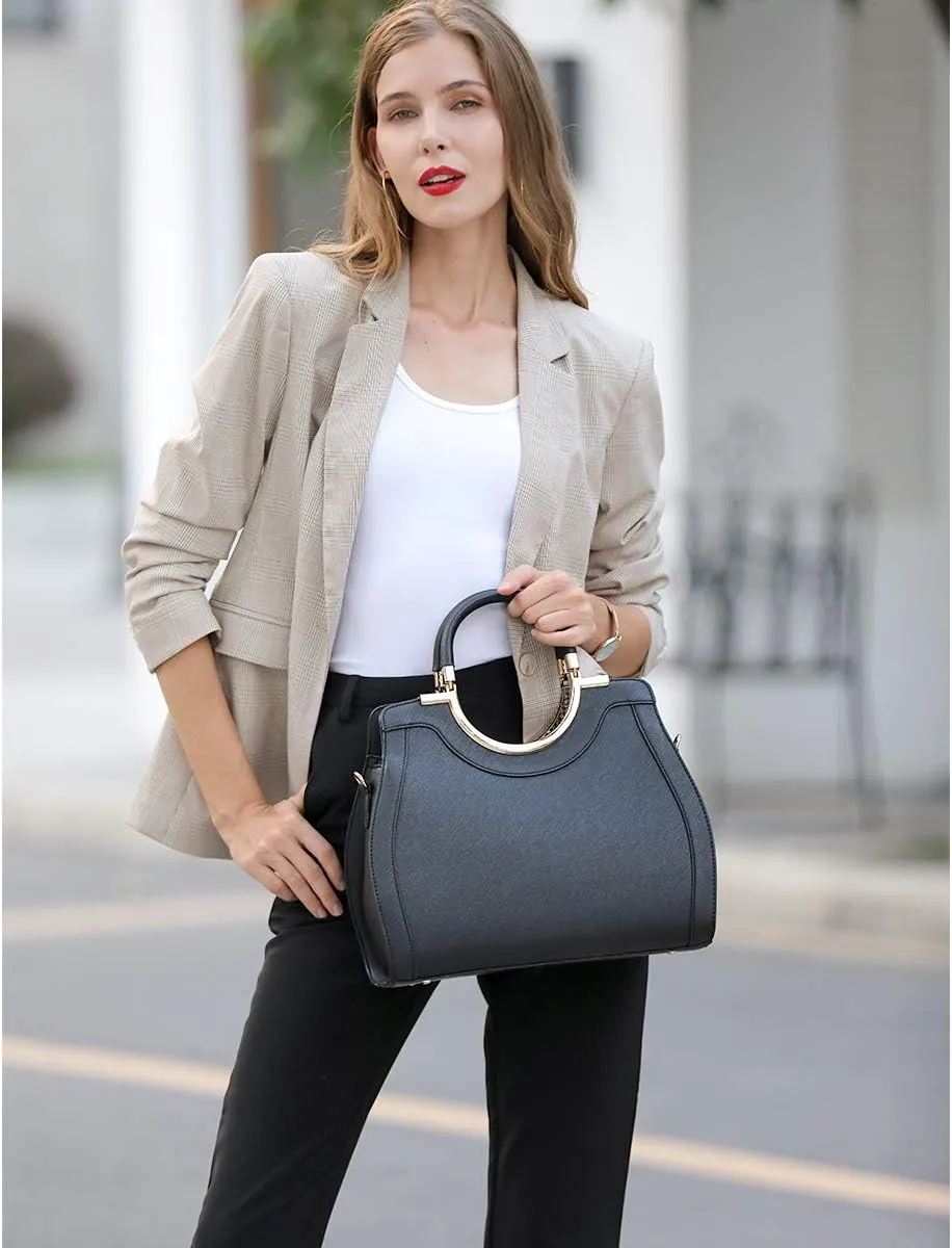 LJOSEIND Womens Handbags Designer Purses Satchel Totes Structured Shoulder Bags