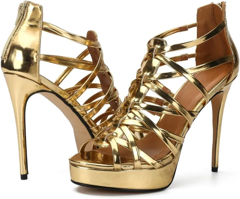 MAIERNISI JESSI Unisex Men's Women's Sandals Platform Stappy Stiletto High Heel