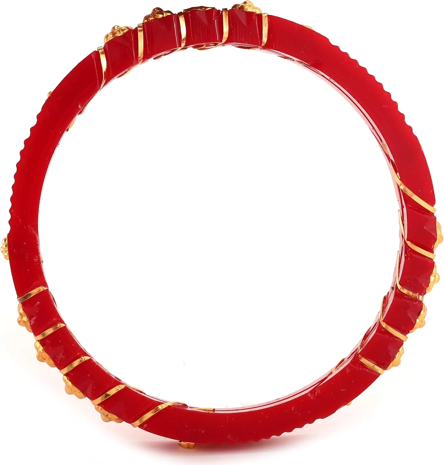 Meenakshi imitation Handcrafted Gold Plated Shakha Pola Bangles Set of 2 Gift For Her Indian Bollywood Designer Women Jewelry Red Bangle Bracelets Kangan
