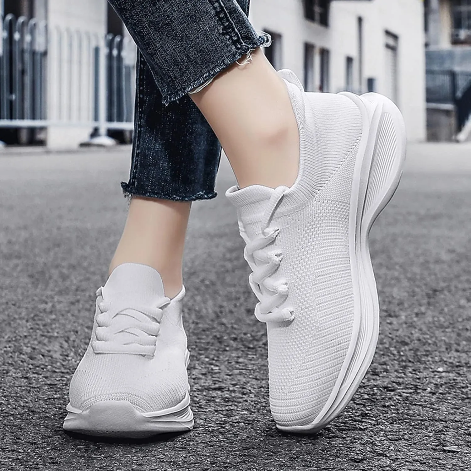 Men Running Shoes Men's Comfortable Tennis Shoes Outdoor Lightweight Breathable Soft Sole Non Slip Sports Sneakers