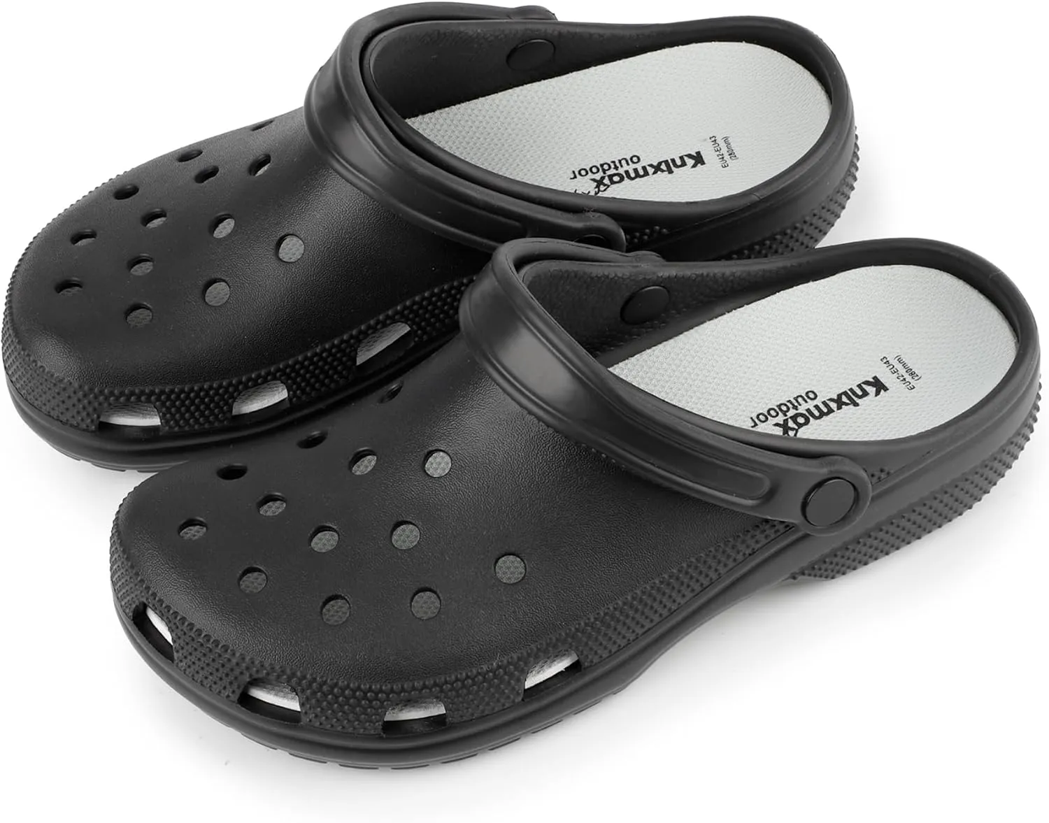 Men Women Insoles for Crocs Ultra-Thin Comfort Shoe Inserts for Garden Clogs, Nurse, Chef, Water Shoes, Waterproof Replacement Barefoot Liners Breathable Pad Grey Size 8 /EU41
