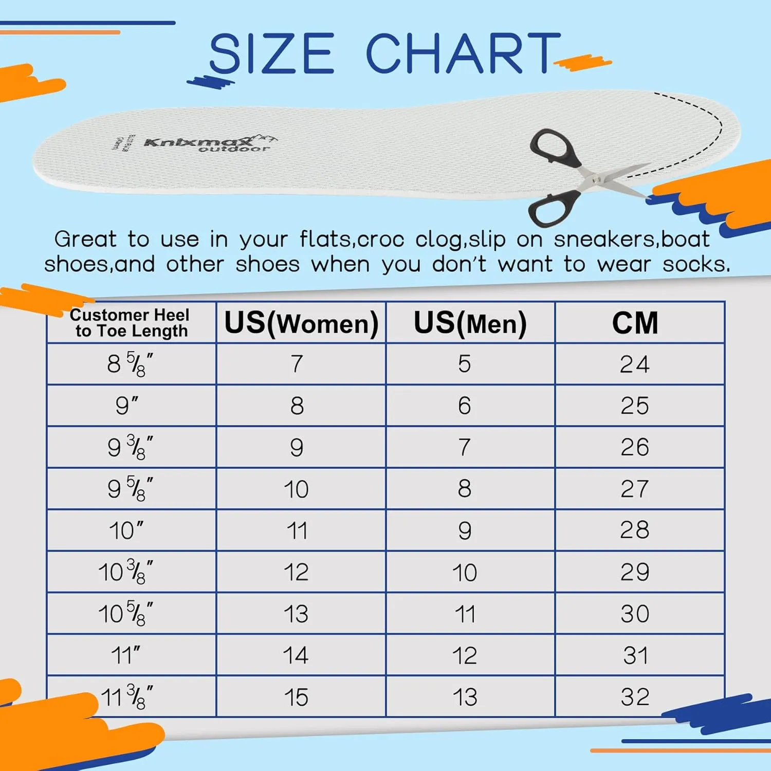 Men Women Insoles for Crocs Ultra-Thin Comfort Shoe Inserts for Garden Clogs, Nurse, Chef, Water Shoes, Waterproof Replacement Barefoot Liners Breathable Pad Grey Size 8 /EU41