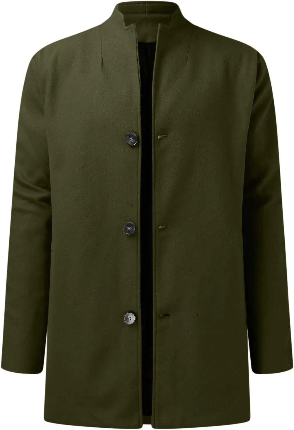 Men'S Fall Winter Jacket Lightweight Casual Coat Button Down Business Jackets Windbreaker