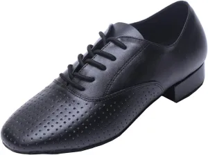 Mens Jazz Latin Dance Shoes Salsa Tango Cha-Cha Ballrom Round Toe Practice Fashion Dancing Shoes Lace Up 1IN
