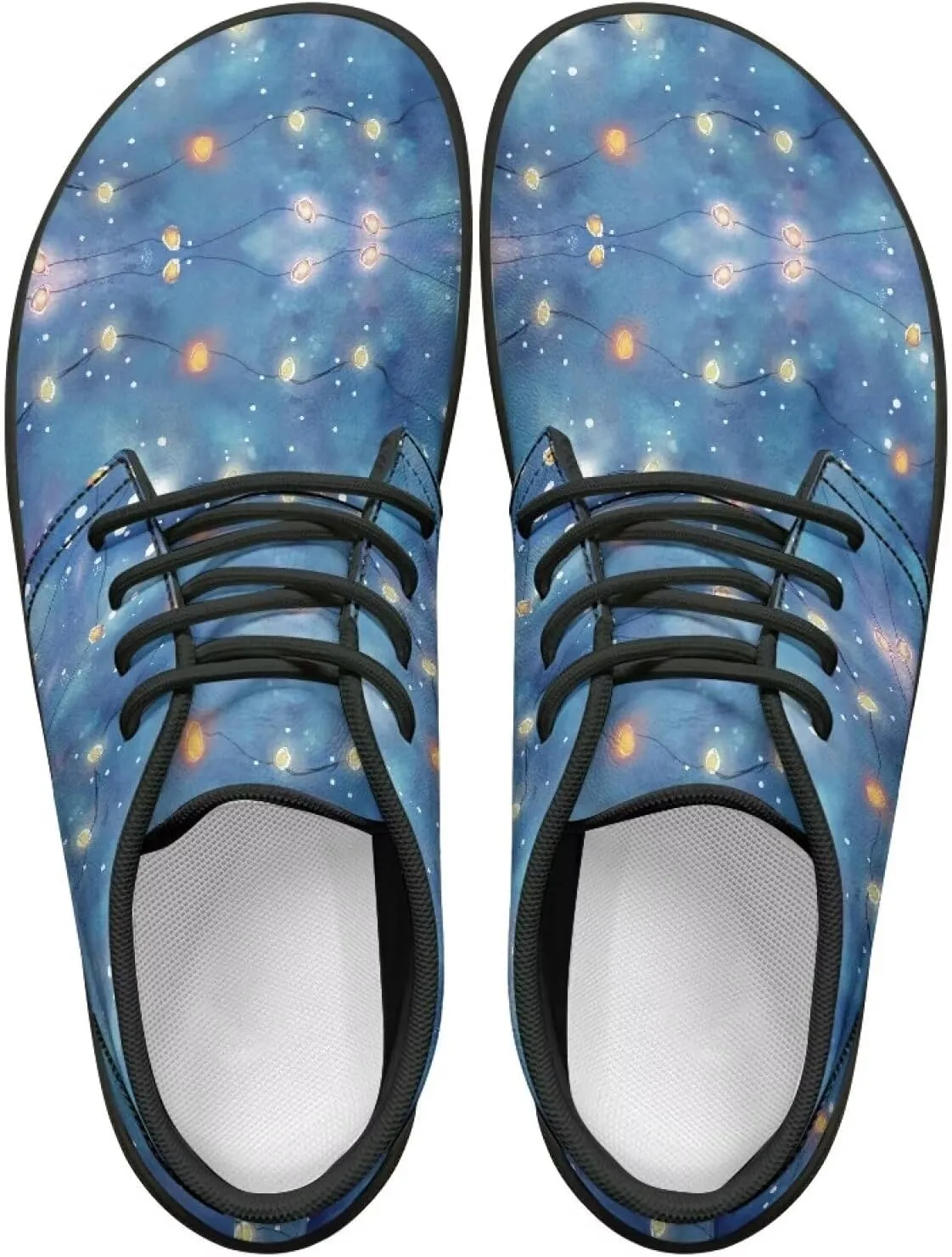 Men's Wide Barefoot Sneakers Walking Shoes Fashion Lightweight Zero Drop Sole Minimalist Running Shoe for Outdoor US 5-14 Black Sole