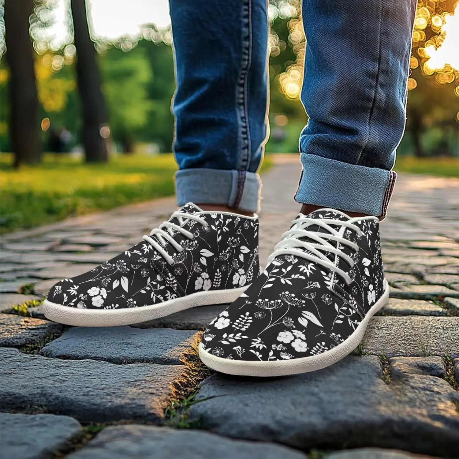 Men's Wide Barefoot Sneakers Zero Drop Minimalist Sneakers Lightweight Anti-Skid Walking Shoes for Athletic Size 5-14 White Sole