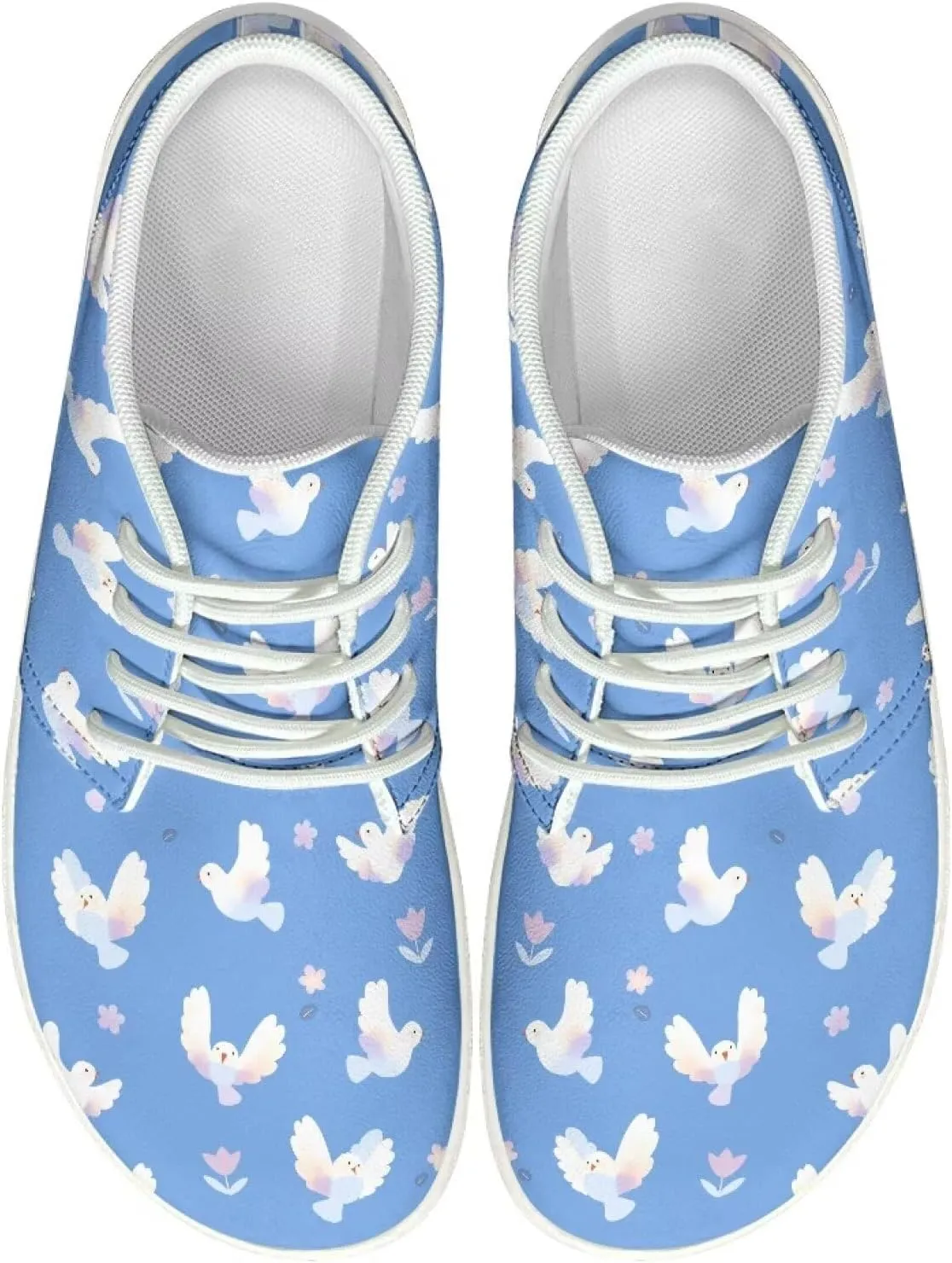 Men's Wide Barefoot Sneakers Zero Drop Minimalist Sneakers Lightweight Anti-Skid Walking Shoes for Athletic Size 5-14 White Sole