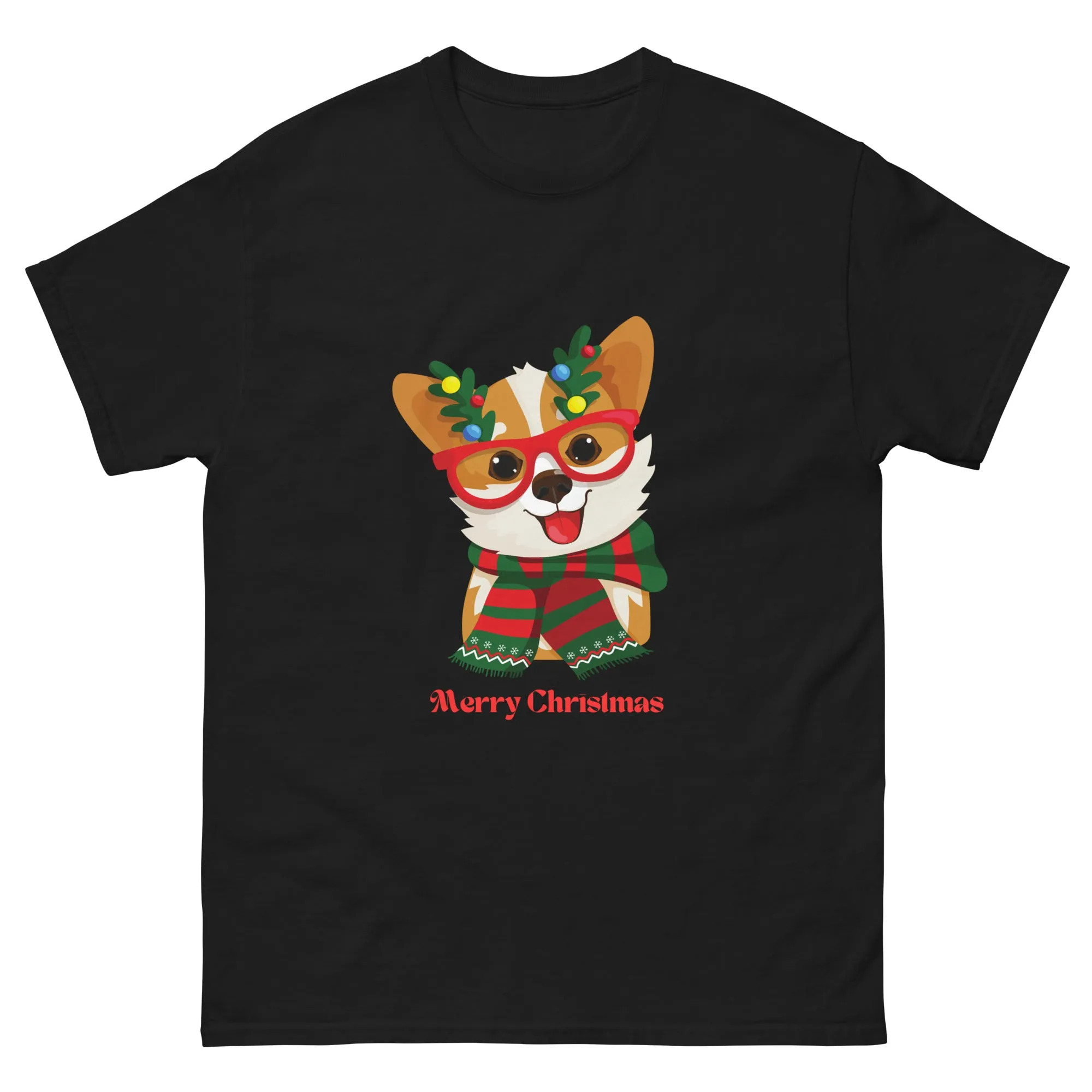 Merry Christmas Corgi - Men's classic tee (100% Cotton)~ Sharon Dawn Collection (Sale Price: $47.99 CAD)