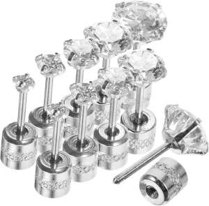 Minimalist Earring Studs for Women 5 Pairs Screw Back Jewelry Earrings Stylish and Comfortable