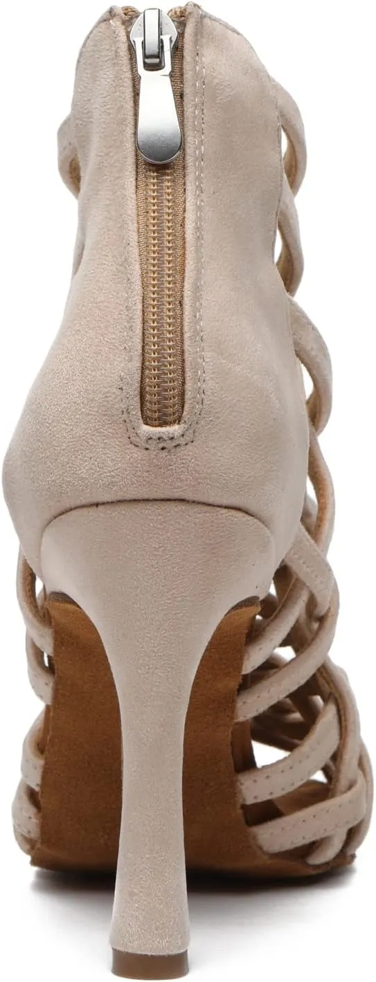 Minishion Ankle Dancing Heels Peep Toe Club Party Ankle Sandals Shoes