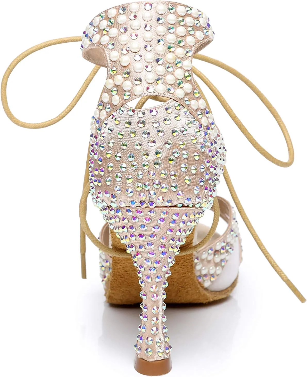 Minishion Ballroom Dancing Shoes Rhinestions Sparkle Dance Heels L452