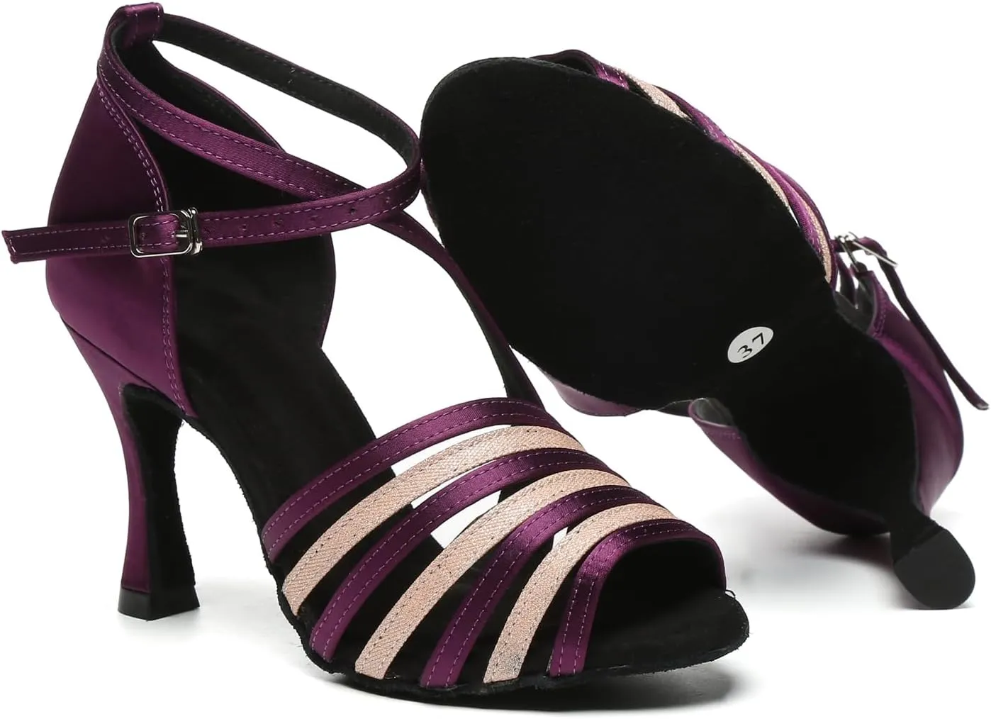Minishion Womens Ballroom Dance Shoes Strappy Latin Salsa Wedding Evening Sandals