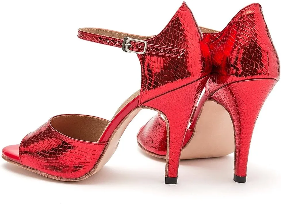 Minishion Women's High Heel Synthetic Tango Dance Sandals