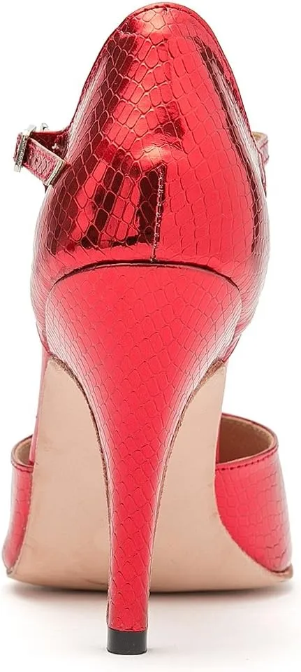 Minishion Women's High Heel Synthetic Tango Dance Sandals