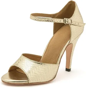 Minishion Women's High Heel Synthetic Tango Dance Sandals