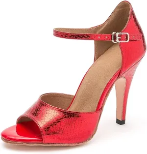 Minishion Women's High Heel Synthetic Tango Dance Sandals