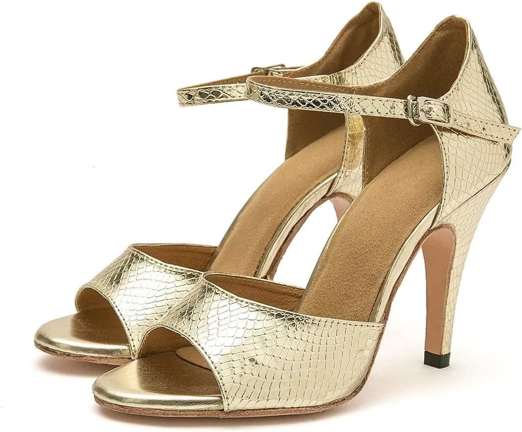 Minishion Women's High Heel Synthetic Tango Dance Sandals