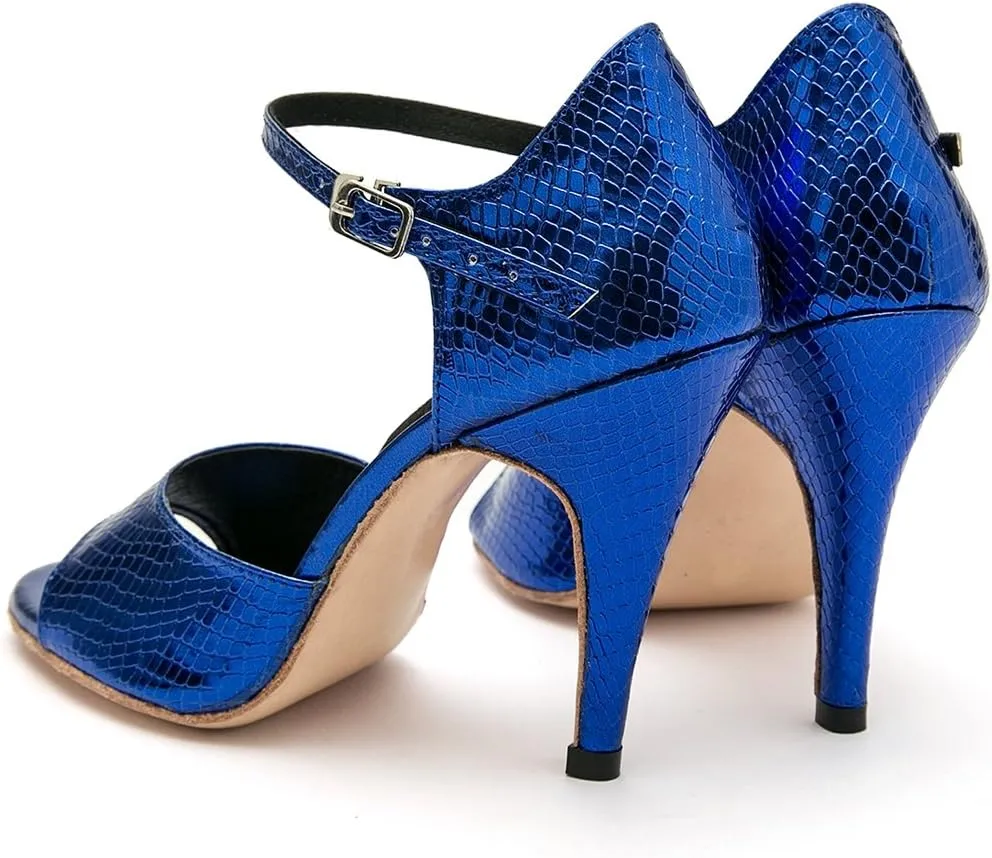 Minishion Women's High Heel Synthetic Tango Dance Sandals