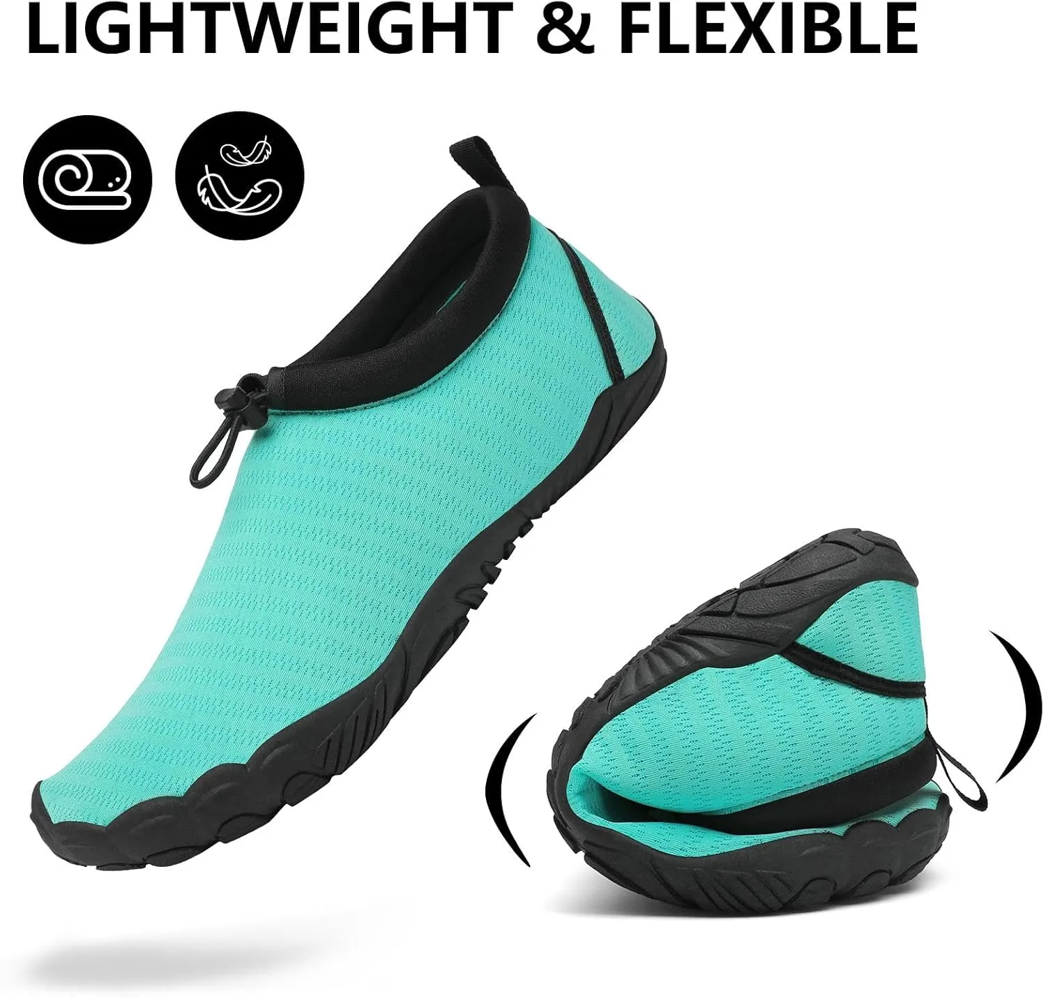 Mishansha Womens Mens Water Swim Shoes Wide Toe Box Barefoot Shoes US Size 5.5-13.5 Women / 3-11.5 Men