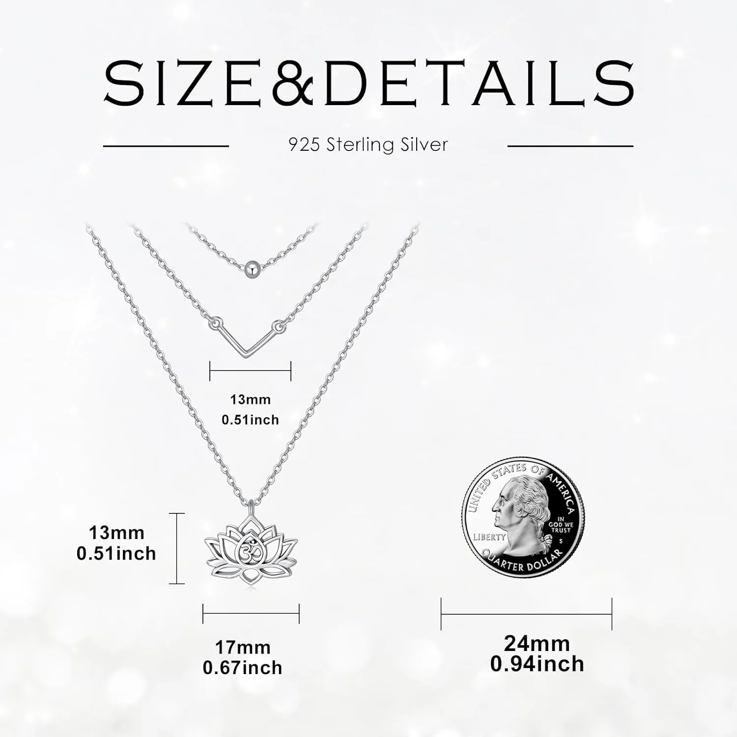MONGAS Lotus/Turtle/Planet Star/Baseball Layered Necklace Sterling Silver Lotus Flower/Turtle/Planet Star Pendant Necklace Flower Jewelry for Women