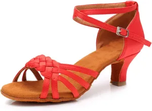 MSMAX Latin Dance Shoes High Heel Jazz Ballroom Dancing Sandals for Women