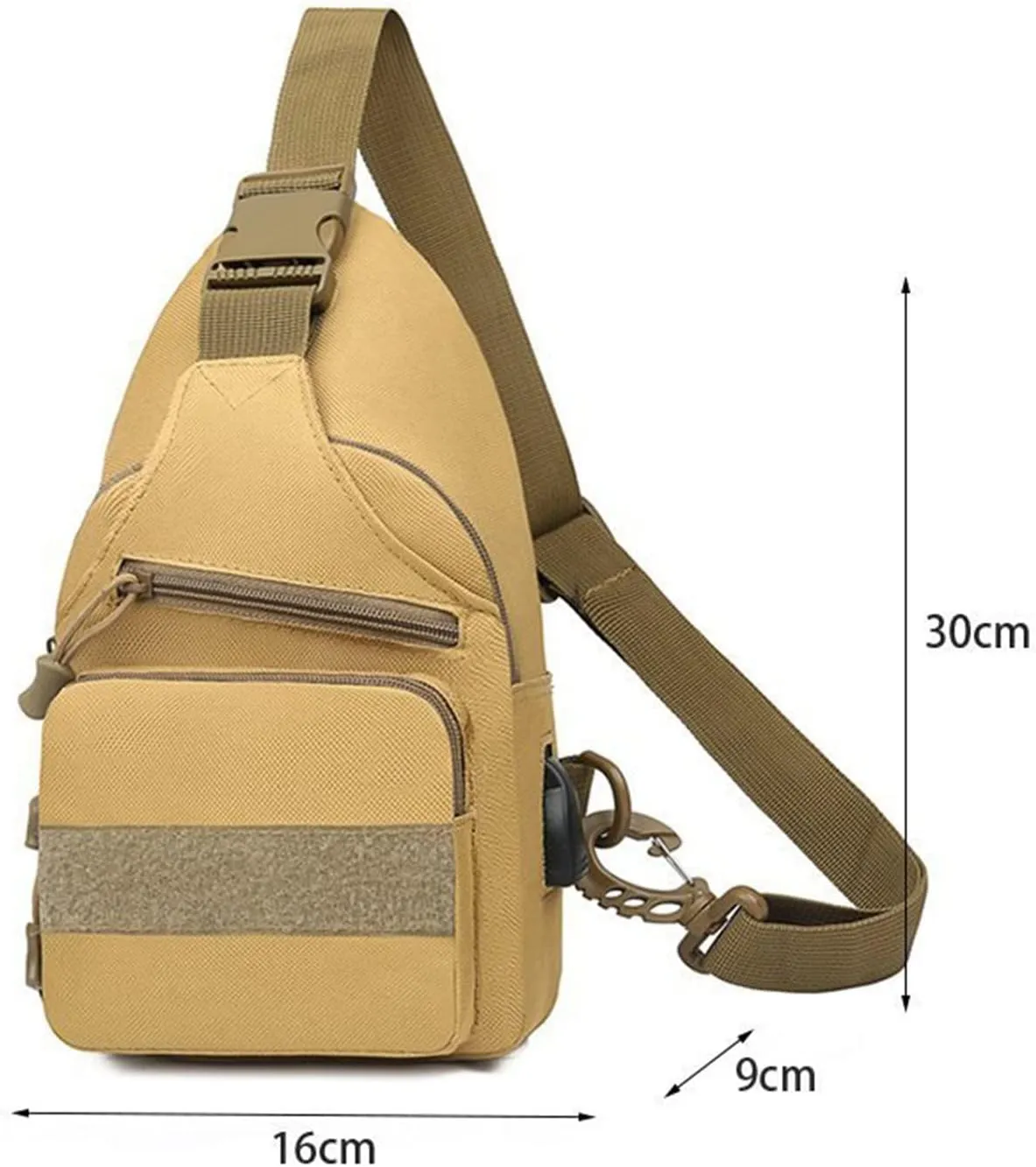 New Chest Bags Large Capacity Backpack Casual Messenger Bags Crossbody Bag Versatile Bag Water Proof (Black, One Size)