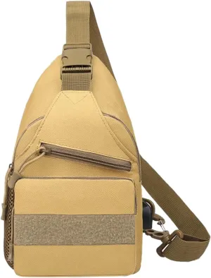 New Chest Bags Large Capacity Backpack Casual Messenger Bags Crossbody Bag Versatile Bag Water Proof (Khaki, One Size)