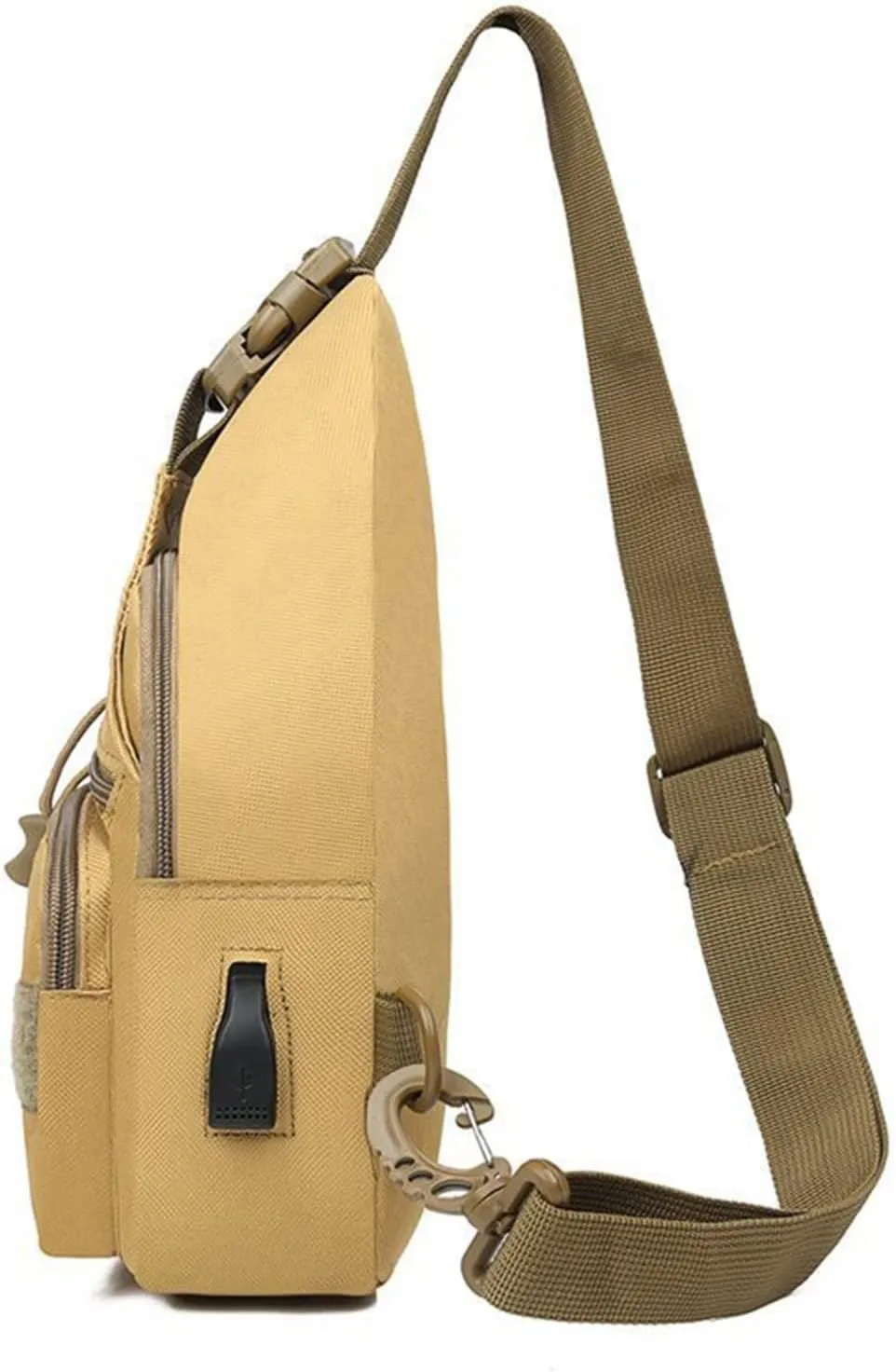New Chest Bags Large Capacity Backpack Casual Messenger Bags Crossbody Bag Versatile Bag Water Proof (Khaki, One Size)