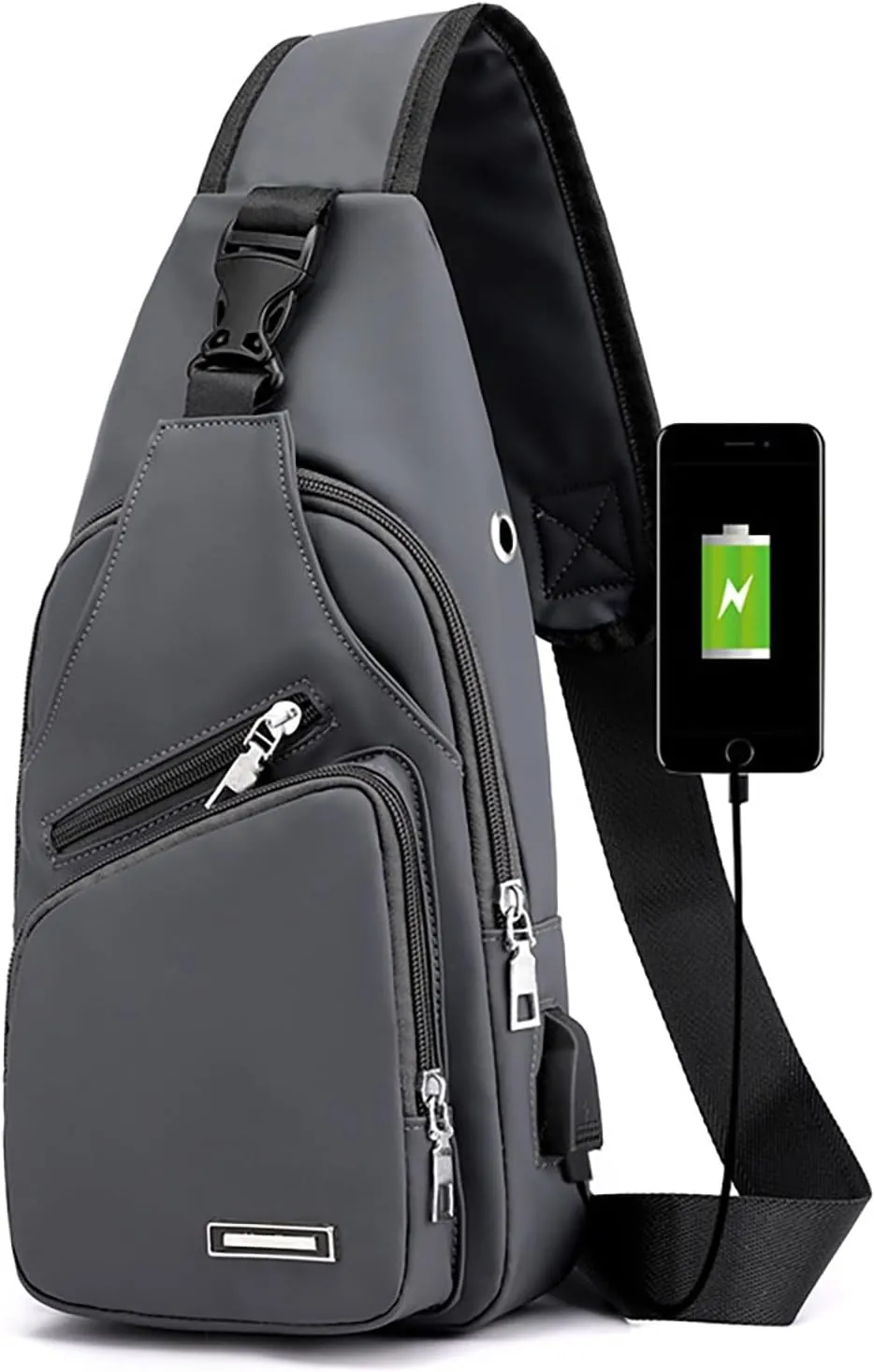 New Fashionable Layer Crossbody Bags Lightweight Nylon Sport Running Hiking Bag Messenger Bag And (Grey, One Size)