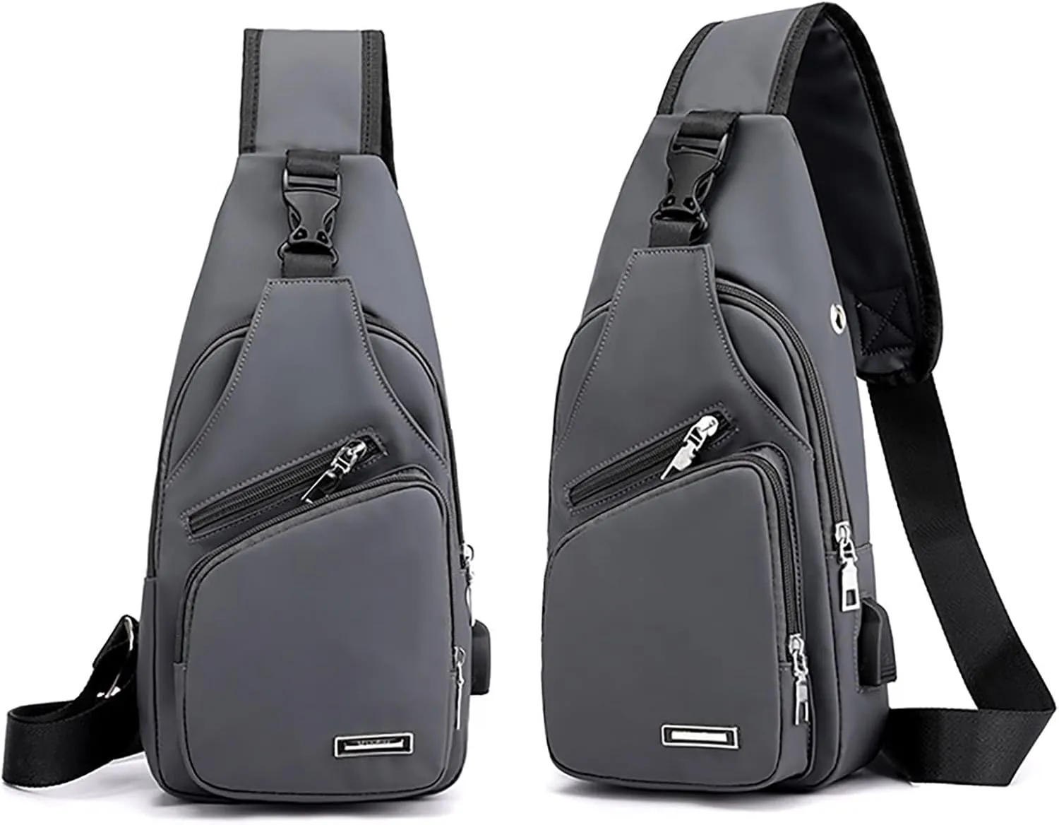 New Fashionable Layer Crossbody Bags Lightweight Nylon Sport Running Hiking Bag Messenger Bag And (Grey, One Size)